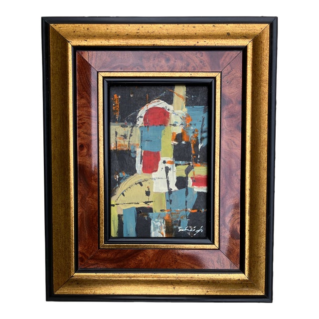 Contemporary Original Stephen Heigh Abstract Painting “Jazz” Framed For Sale