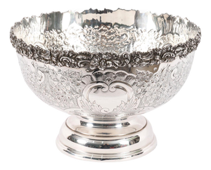Antique Silver-Plated Copper Wine Cooler by Barker Ellis, 20th Century