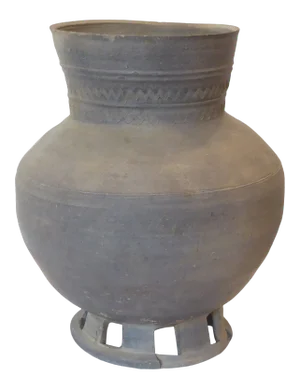 Korean Silla Dynasty Gray Ceramic Vase