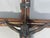 Art Deco Large Vintage Crucifix: Bronzed Jesus, Carved Wood Cross For Sale - Image 3 of 10