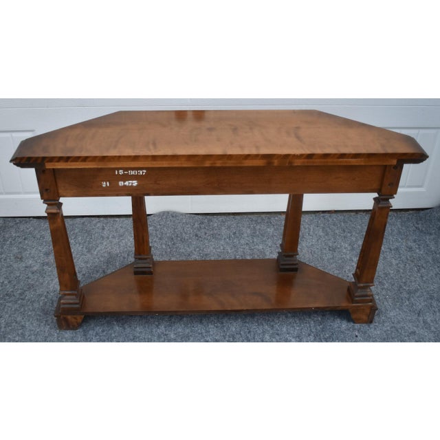 Ethan Allen Vintage Ethan Allen Cherry Wood Console Table Entryway Sofa 1 Drawer For Sale - Image 4 of 17