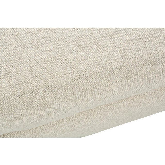 Not Yet Made - Made To Order Greta Ottoman, Cream Linen For Sale - Image 5 of 7