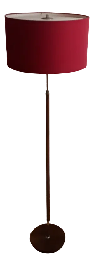 Vintage German Floor Lamp in Teak, 1970s