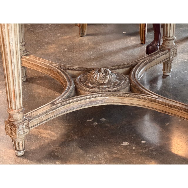 19th Century Louis XVI Style Painted Center Table For Sale - Image 6 of 9