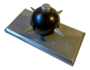 Brutalist Desk Sculpture Morning Star in Bronze, 1930s