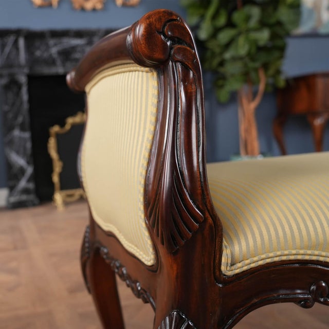 Brown 21st Century Upholstered Window Bench For Sale - Image 8 of 11