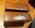 Metal Vintage Industrial Salesman Sample Cases – Set of 2 Brown Fibreboard Luggage, Mid-Century Storage Decor For Sale - Image 7 of 12