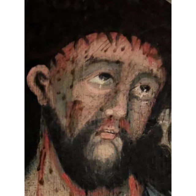 16th Century Ecce Homo, Oil on Canvas, 1500s For Sale - Image 5 of 12