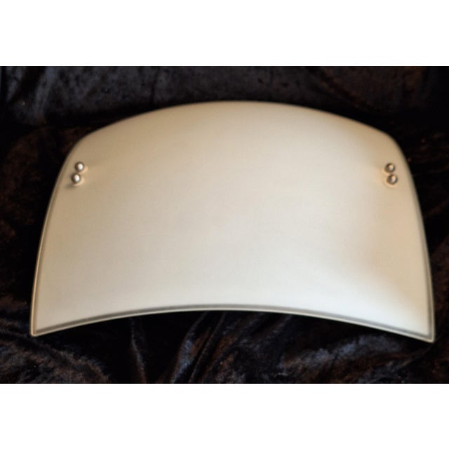 Vintage Ceiling Lamp with a Curved White Glass Pane by Honsel, 1990s For Sale - Image 3 of 8