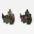 Pair of Mid Century Italian Brutalist Blackened Iron & Geometric Multi Colored Murano Glass Sconces For Sale - Image 9 of 9