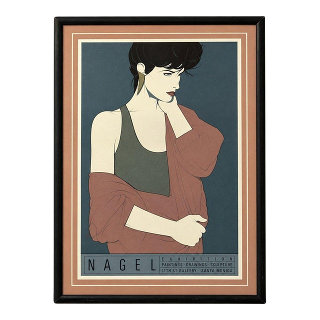 1980s Patrick Nagel Exhibition Serigraph #10 Mirage Editions Gallery Santa Monica 45 X 32 For Sale