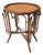 Antique French Bamboo Side Table Japonisme Aesthetic Movement Oval Rattan Cane Occasional Table Victorian Chinoiserie Furniture For Sale