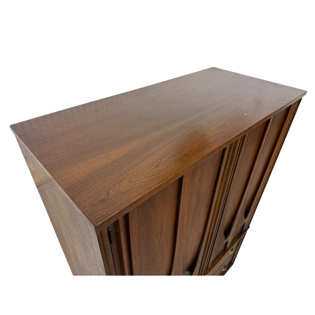 1960s Mid-Century Modern Broyhill Brasilia II Walnut Armoire For Sale - Image 5 of 10