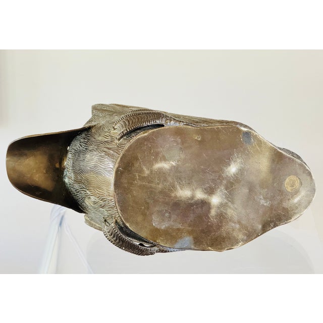 Mid Century Italian Brass Swan Planter For Sale - Image 13 of 13
