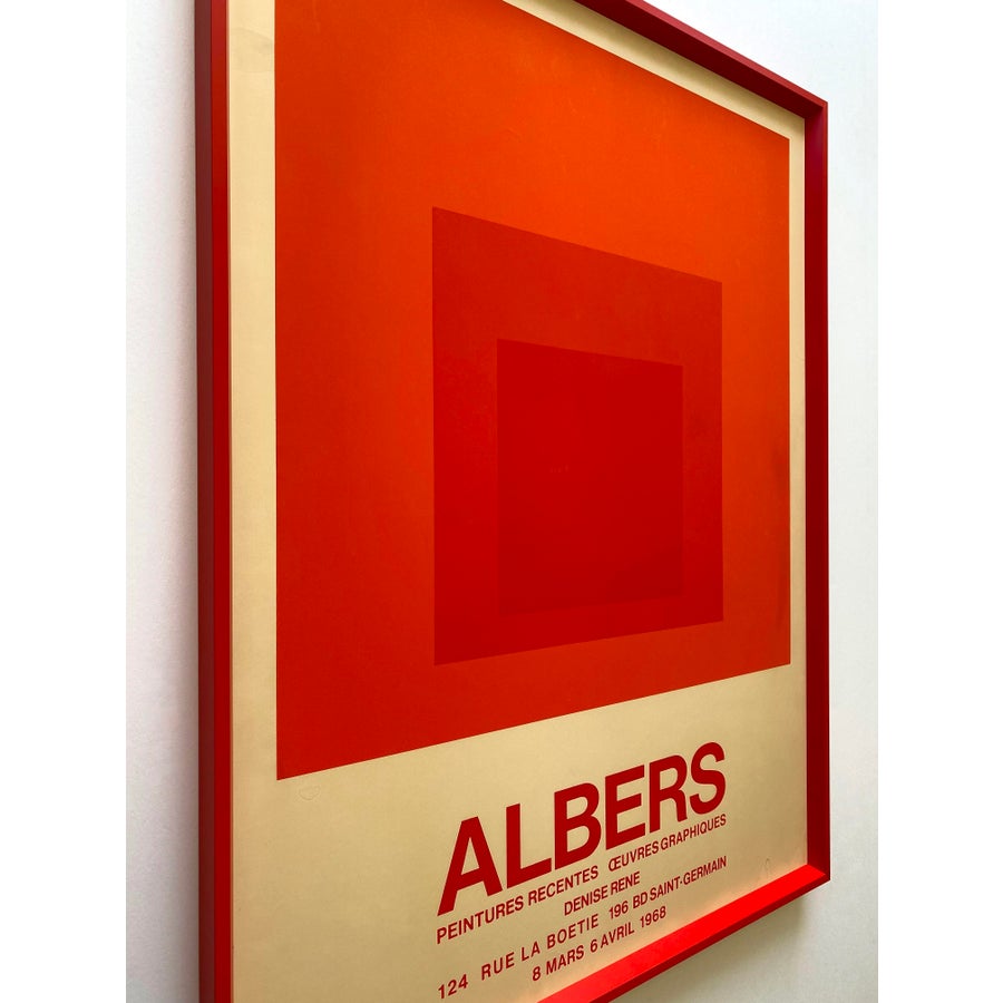 Josef Albers Vintage 1968 Mid Century Modernist Silkscreen