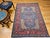 Vintage Persian Tabriz Area Rug, Hand-Knotted Wool, Floral Pattern, Navy & Red, 4x6 For Sale In Chicago - Image 6 of 15