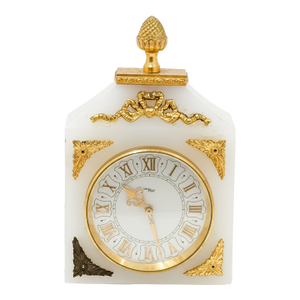 Swiss Imhof Onyx & Gilt Bronze Carriage Clock – 15 Jewels