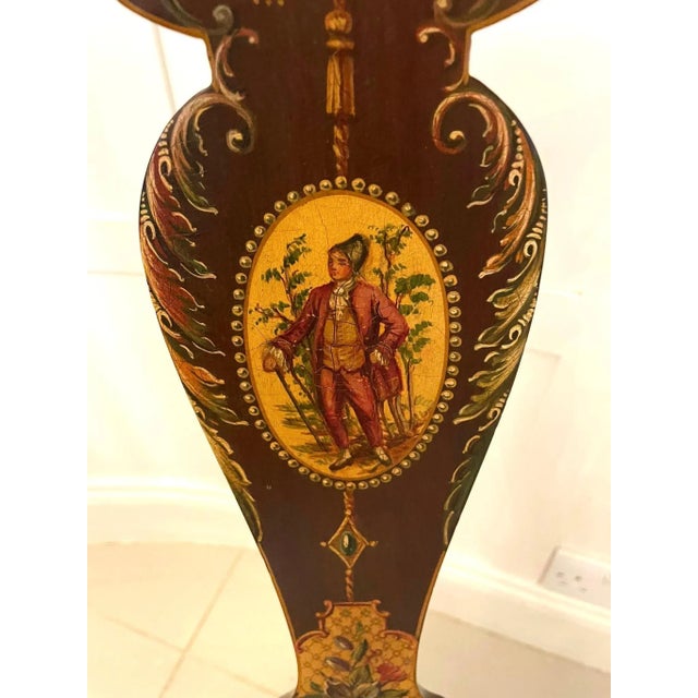 Edwardian Mahogany Decorated Desk Chair For Sale - Image 6 of 18