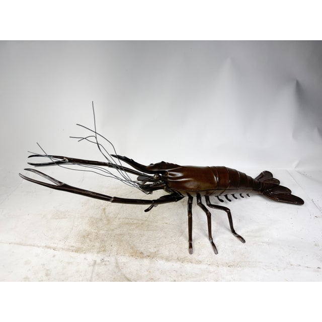 Japanese Lobster Sculpture in Bronze For Sale - Image 10 of 10