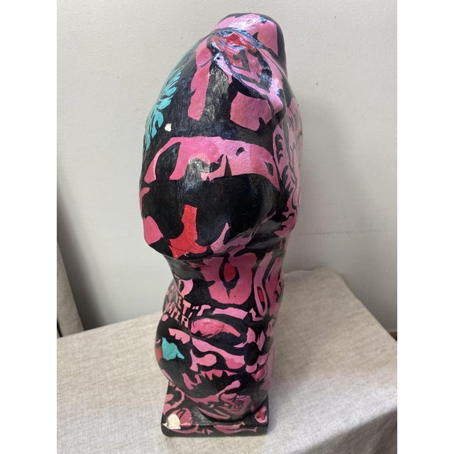 Plaster Sculpture Bust by Karen, 1980s For Sale - Image 3 of 16