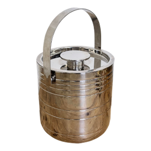 Vintage Stainless Steel Lidded Ice Bucket