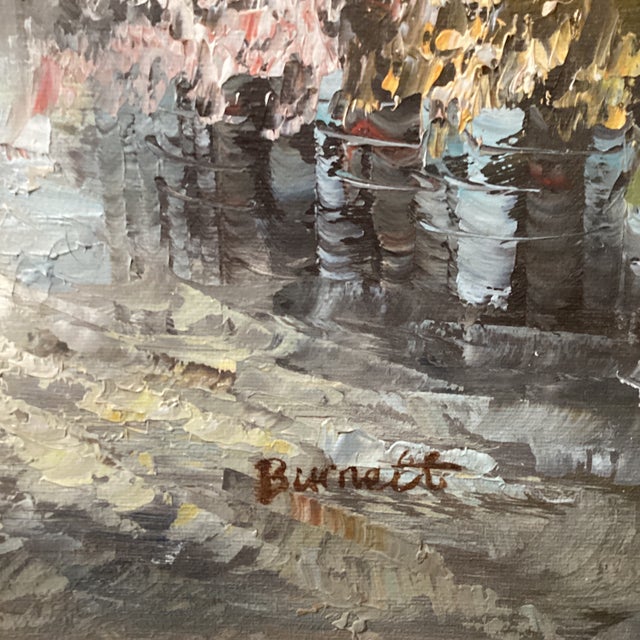 Vibrant Impressionist Oil Painting Parisian Street Scene by Caroline Burnett (1877-1950) For Sale - Image 11 of 12