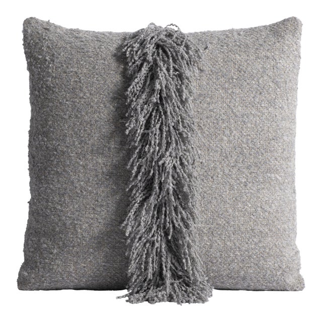 Lancaster Signature Fringe Pillow in Berber Sky For Sale