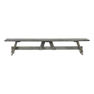 Antique Workshop Bench in Patinated Wood For Sale