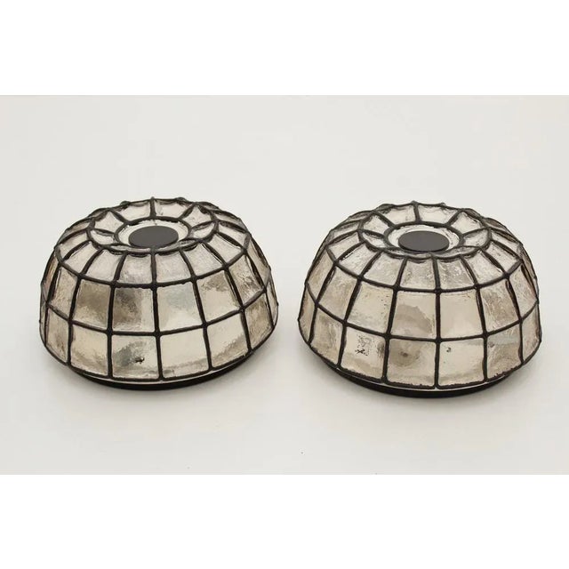Metal Mid-Century Glass Wall Mounts from Limburg, Germany, 1970s, Set of 2 For Sale - Image 7 of 9