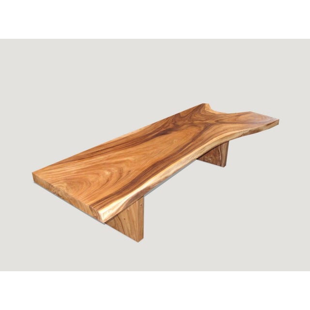 Contemporary Andrianna Shamaris Live Edge Suar Wood Dining Table For Sale - Image 3 of 5
