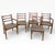 Wood Vintage Ladder-Back Dining Chairs with Floral Tapestry Upholstery & Timber Frames, Set of 5 For Sale - Image 7 of 7