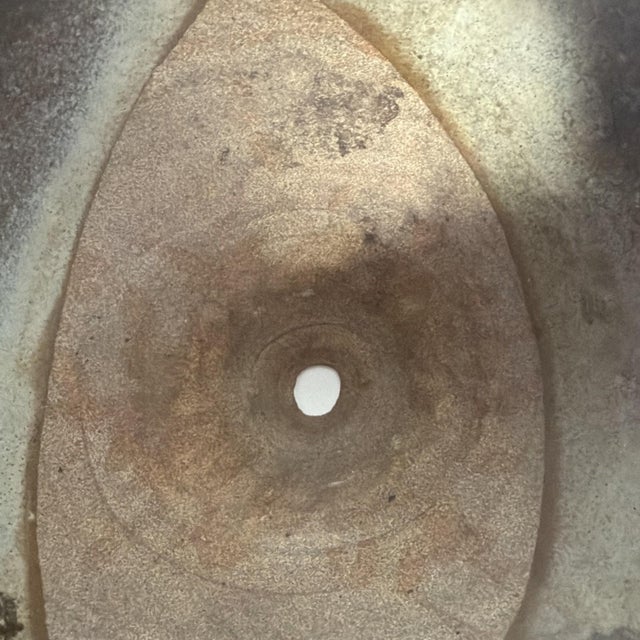 1960s Large Vintage Studio Pottery Planter 13 Handmade Ceramic w Drain Hole For Sale - Image 5 of 8