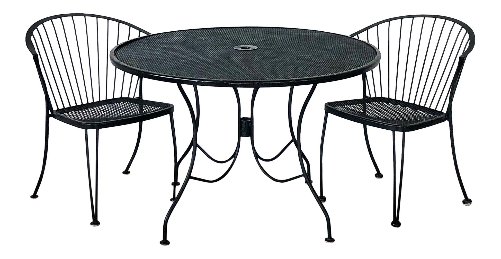 3 piece wrought iron patio set