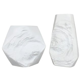 Op Art Biscuit Porcelain Vases from AK Kaiser, Germany, 1970s, Set of 2 For Sale