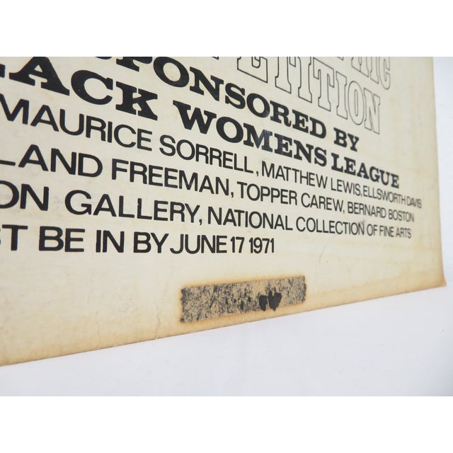 Rare Important 1971 Black Women's League Photography Competition 2 Sided Poster ~ Carboard Flyer Art Sign For Sale - Image 15 of 15