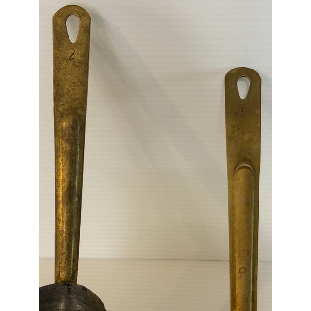 Pair of Vintage Lebanese Brass Turkish Coffee Pots — Sizes #2 & #3 For Sale - Image 11 of 12