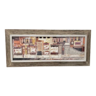 Margaret Layton (American, 20th C.)"Parker Street" New York City Gouache on Board C.1950s For Sale