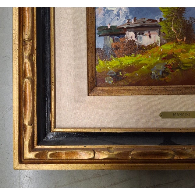 Carlo Mancini, Italian 20th Century, Alpine Cottage Scenes, Oils on Canvas - Set of 2 For Sale In Washington DC - Image 6 of 16