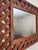 Wood Vintage Rustic Traditional Hand-Made Solid Wood Lattice Wall Mirror For Sale - Image 7 of 13