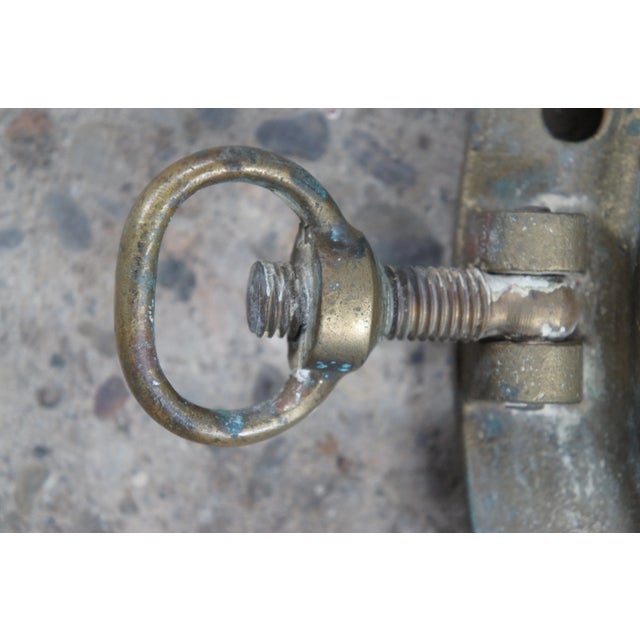 Late 19th Century Late 19th Century Extremely Large Antique Solid Bronze Maritime Ships Porthole For Sale - Image 5 of 12