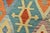 Textile Kilim Rug 4’2” X 5’10” Multicolor Wool Tribal Handwoven Oriental Carpet For Sale - Image 7 of 12