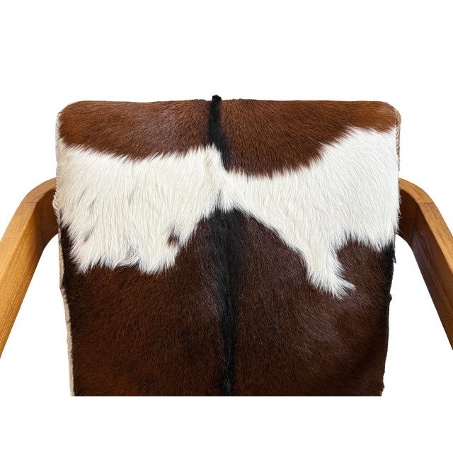 2020s Brown & White Farmhouse Deco Cow Side Chair For Sale - Image 5 of 6