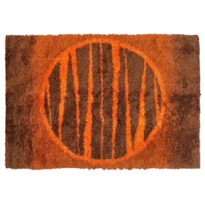 Supernova Shag Rug With Abstract Design, Circa 1970