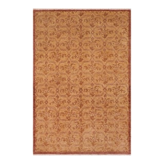 Boho Chic Ziegler Staci Tan Gold Hand-Knotted Wool Rug - 8'2'' X 10'0'' For Sale