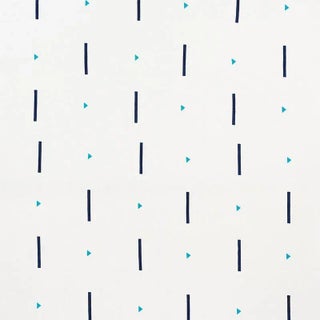 Schumacher X Caroline Z Hurley Tashmoo Fabric in Prussian & Teal For Sale