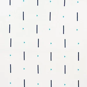 Schumacher X Caroline Z Hurley Tashmoo Fabric in Prussian & Teal