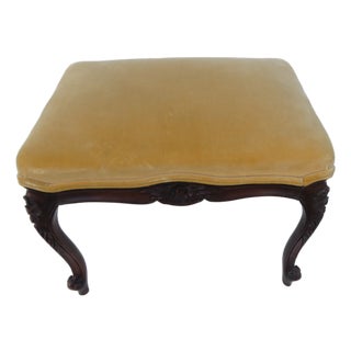 Early 1900s French Carved Ottoman Stool 6270 For Sale