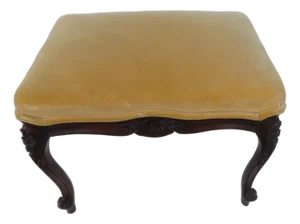 Early 1900s French Carved Ottoman Stool 6270