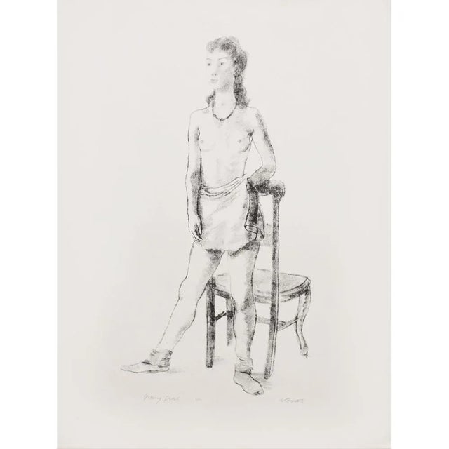 1939 After Alexander Brook "Young Girl", First Edition Period Offset Lithograph For Sale