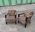 Late 20th Century Larry Laslo for Directional Zebra Pattern Wood Frame Lounge Club Chairs, a Pair For Sale - Image 5 of 12